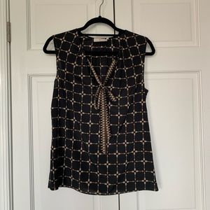 Tory Burch SL Arrow Print Blouse - Size 6